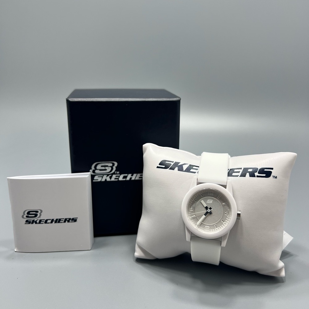SKECHERS SR6182 WHITE Unisex Watch Sport Casual Silicone Quartz